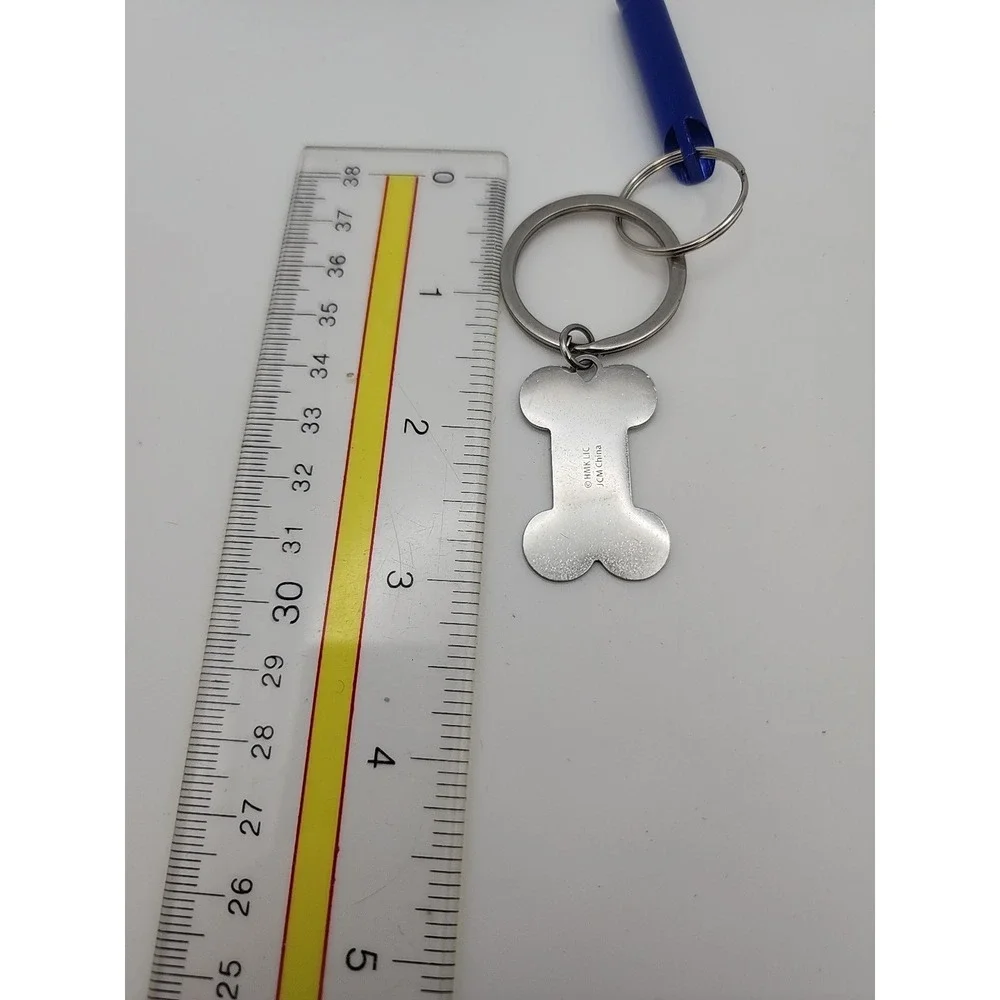 Who Rescued Who Shelter Pet Key Chain Bone Backpack Charm Dog Mom Whistle Gift